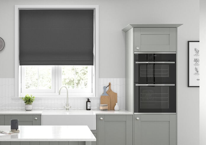 Oslo, Graphite - Twist&Fit Roman Blind - Image 3